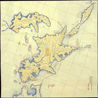 近藤重蔵、蝦夷地付図 北海道大学北方資料データベース