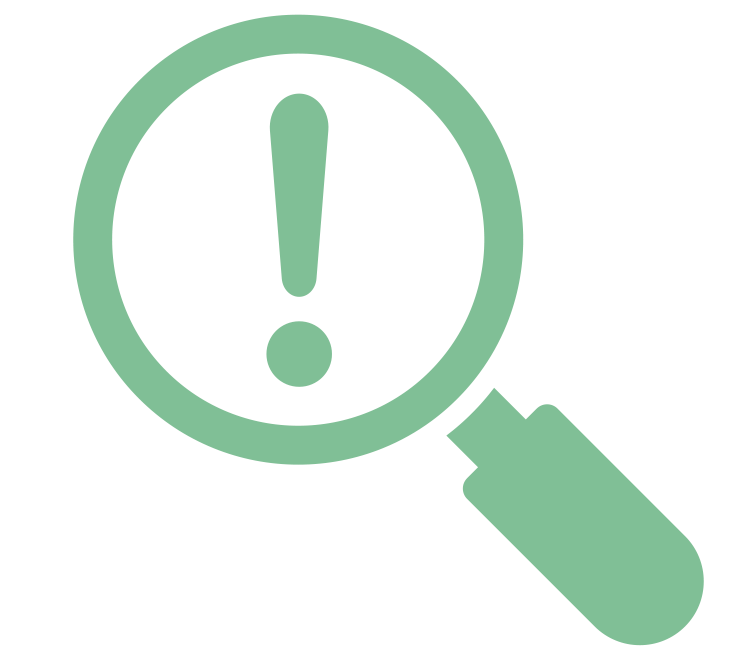 虫メガネのアイコン