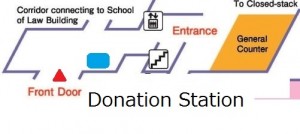 Map of the Donation station in Central Library