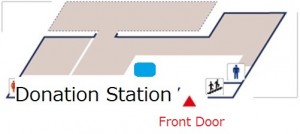 Map of the Donation station in North Library