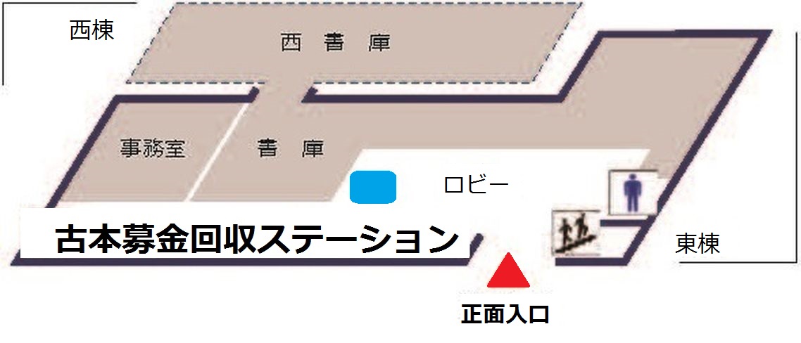 古本募金回収ステーション地図-北図書館